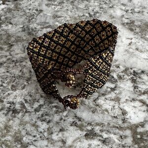 Beaded Bracelet with Geometric Pattern